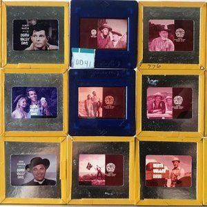 15 Old 1960’s Death Valley Days ORIGINAL TV SHOW GLASS  COLOR SLIDE 2” X 2”  Lot